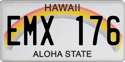 HI license plate EMX176
