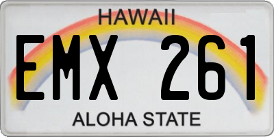 HI license plate EMX261