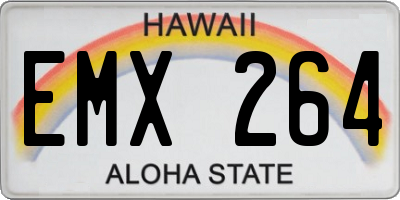 HI license plate EMX264