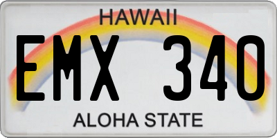 HI license plate EMX340