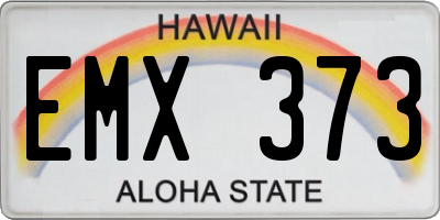 HI license plate EMX373
