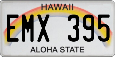 HI license plate EMX395