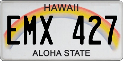 HI license plate EMX427