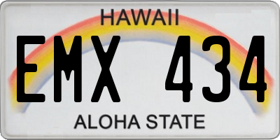 HI license plate EMX434