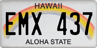 HI license plate EMX437
