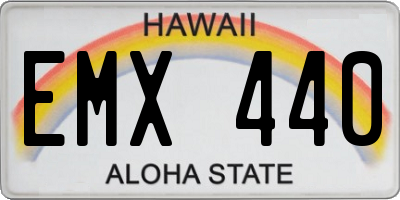 HI license plate EMX440