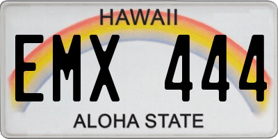HI license plate EMX444