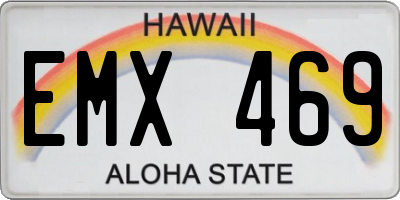 HI license plate EMX469
