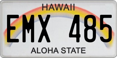 HI license plate EMX485
