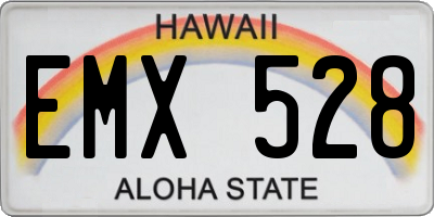 HI license plate EMX528