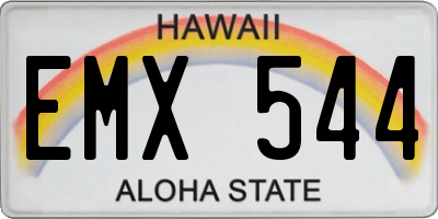 HI license plate EMX544