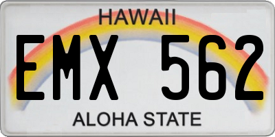 HI license plate EMX562