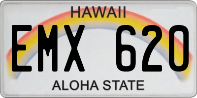 HI license plate EMX620