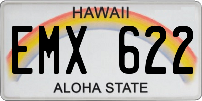 HI license plate EMX622