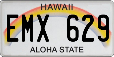 HI license plate EMX629