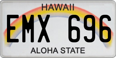 HI license plate EMX696