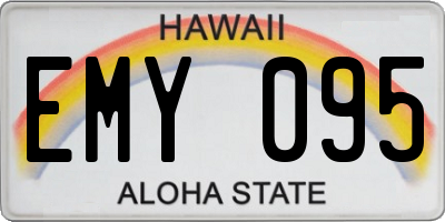 HI license plate EMY095