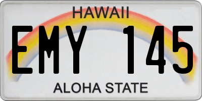 HI license plate EMY145