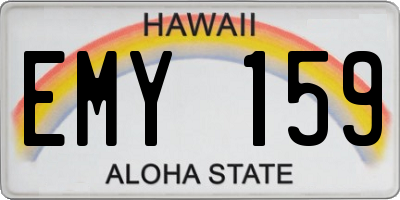 HI license plate EMY159