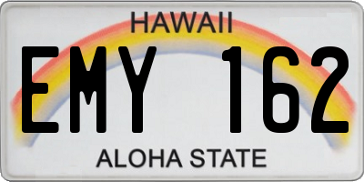 HI license plate EMY162