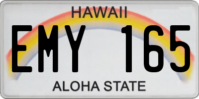 HI license plate EMY165