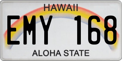 HI license plate EMY168
