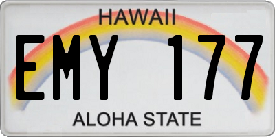 HI license plate EMY177