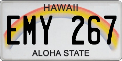 HI license plate EMY267