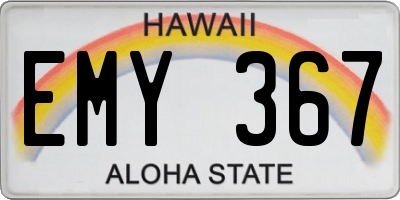 HI license plate EMY367