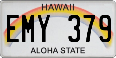 HI license plate EMY379