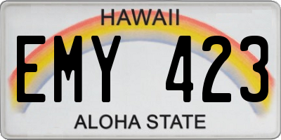 HI license plate EMY423