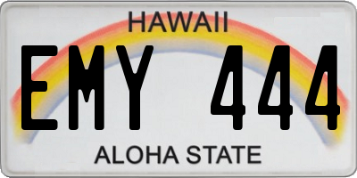 HI license plate EMY444