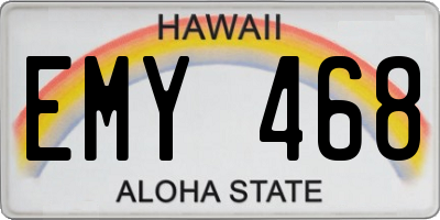 HI license plate EMY468