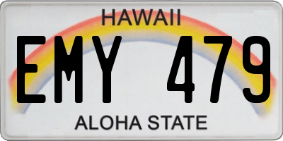 HI license plate EMY479