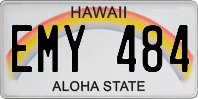 HI license plate EMY484
