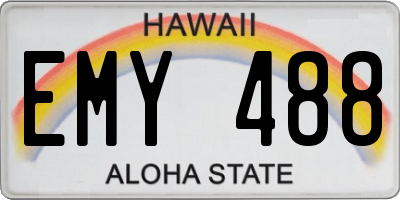 HI license plate EMY488