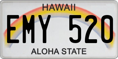 HI license plate EMY520