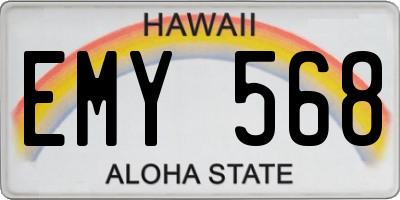 HI license plate EMY568