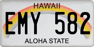 HI license plate EMY582