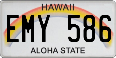 HI license plate EMY586