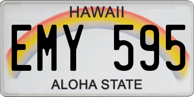 HI license plate EMY595