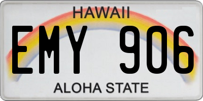 HI license plate EMY906