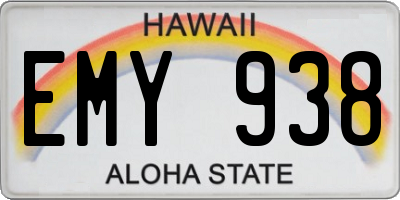 HI license plate EMY938