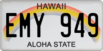 HI license plate EMY949