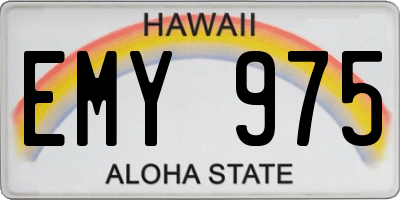HI license plate EMY975