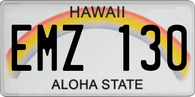 HI license plate EMZ130