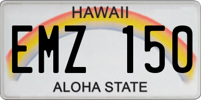 HI license plate EMZ150