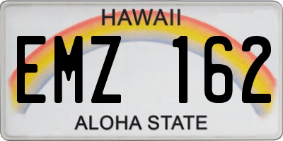 HI license plate EMZ162