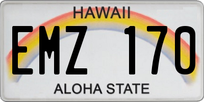 HI license plate EMZ170