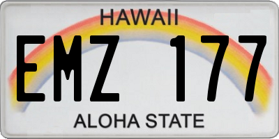 HI license plate EMZ177